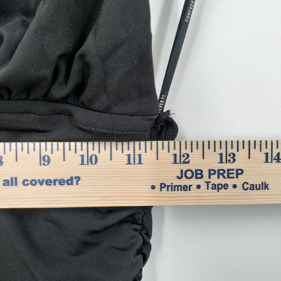 Forever 21 Bodycon Halter Mini Knit Dress, Black, Medium - Picture 10 of 11